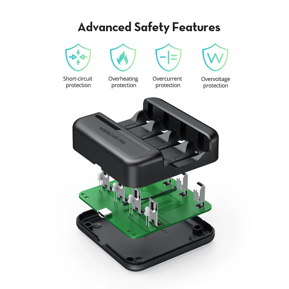 RCR123A Rechargeable Battery With a USB Cable