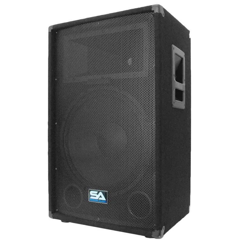 SA-15T - Pair of 15 Inch PA / DJ / Band Speaker Cabinets with Titanium Horns