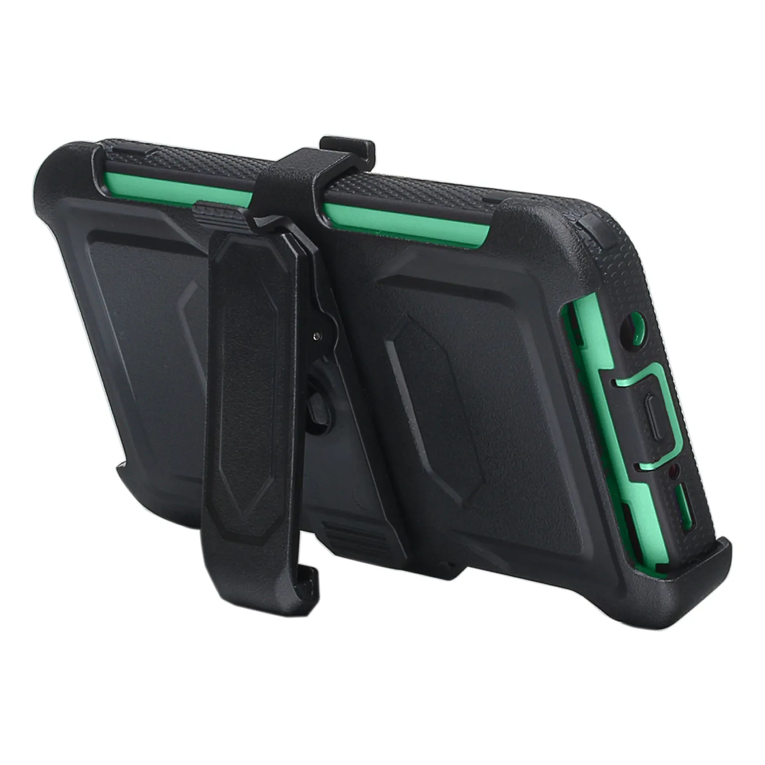 Samsung Galaxy A20 | A30 | A50 Case, Triple Protection 3-1 w/ Built in Screen Protector Heavy Duty Holster Shell Combo Clip Cover - Teal