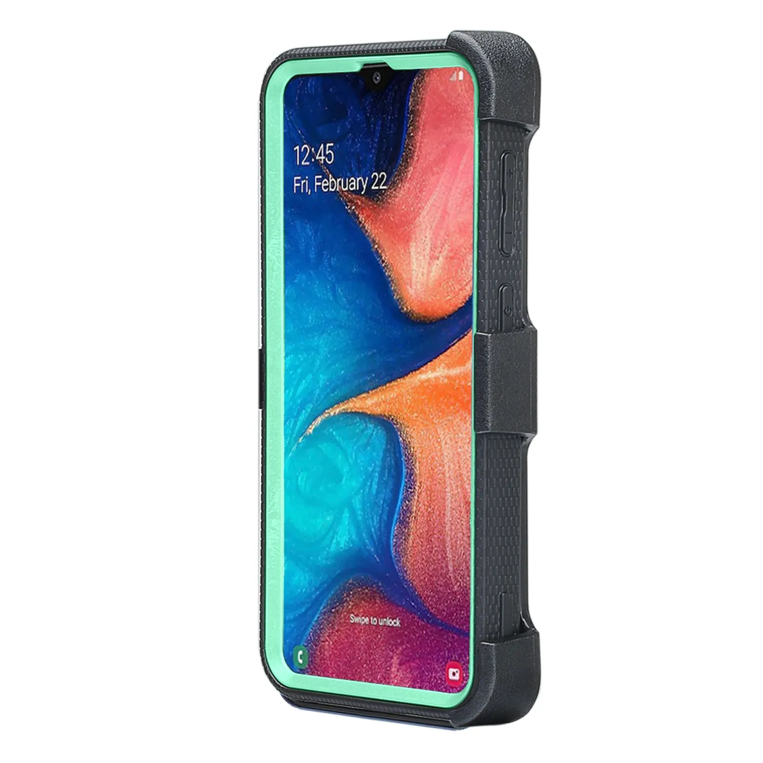 Samsung Galaxy A20 | A30 | A50 Case, Triple Protection 3-1 w/ Built in Screen Protector Heavy Duty Holster Shell Combo Clip Cover - Teal