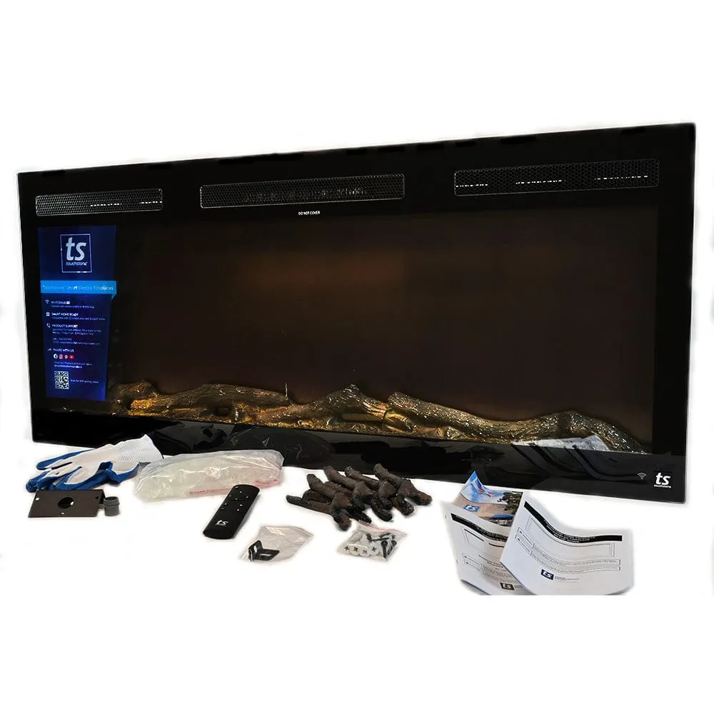 Sideline Fury Refurbished 46 Inch Slim-Depth Recessed Smart Electric Fireplace 80053
