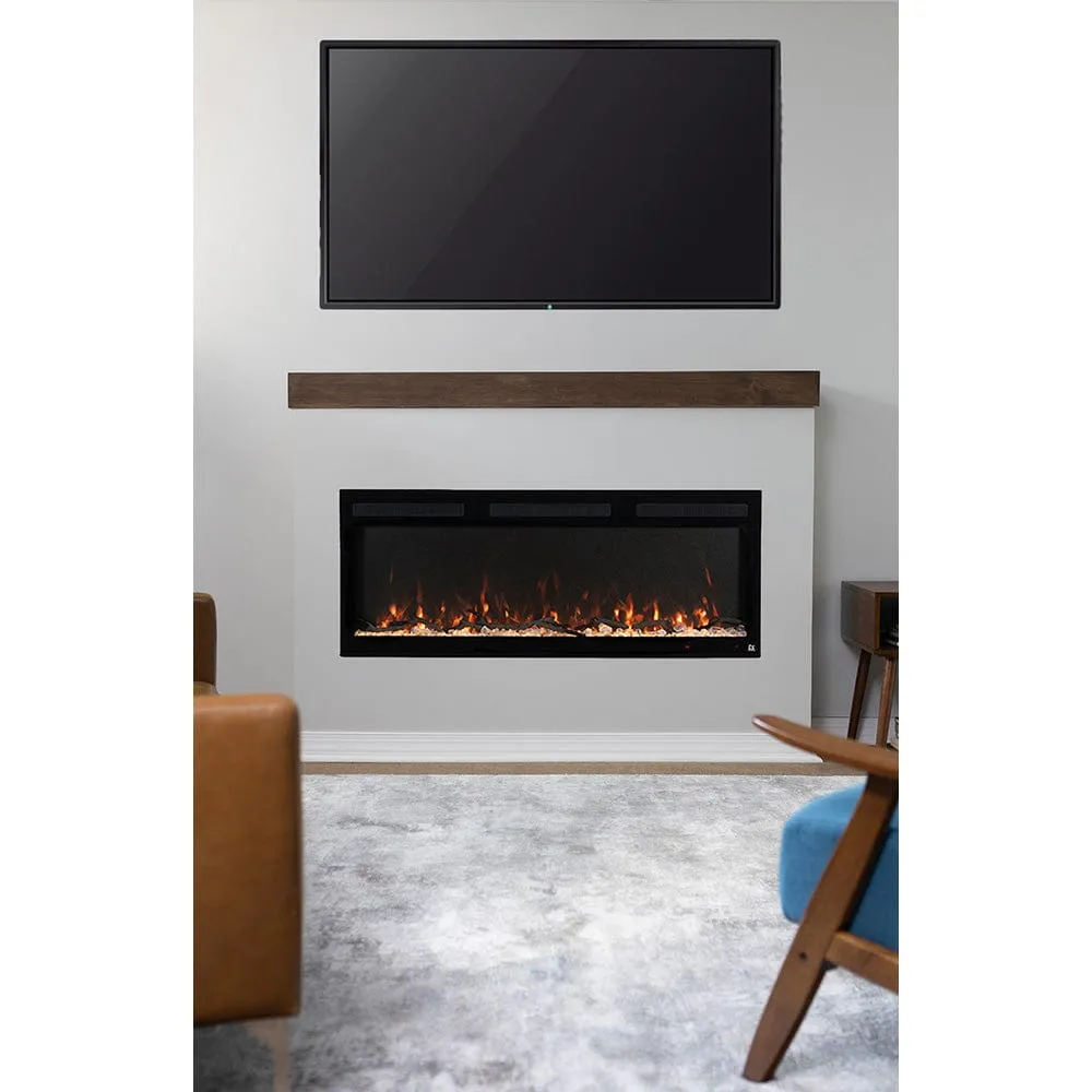 Sideline Fury Refurbished 46 Inch Slim-Depth Recessed Smart Electric Fireplace 80053
