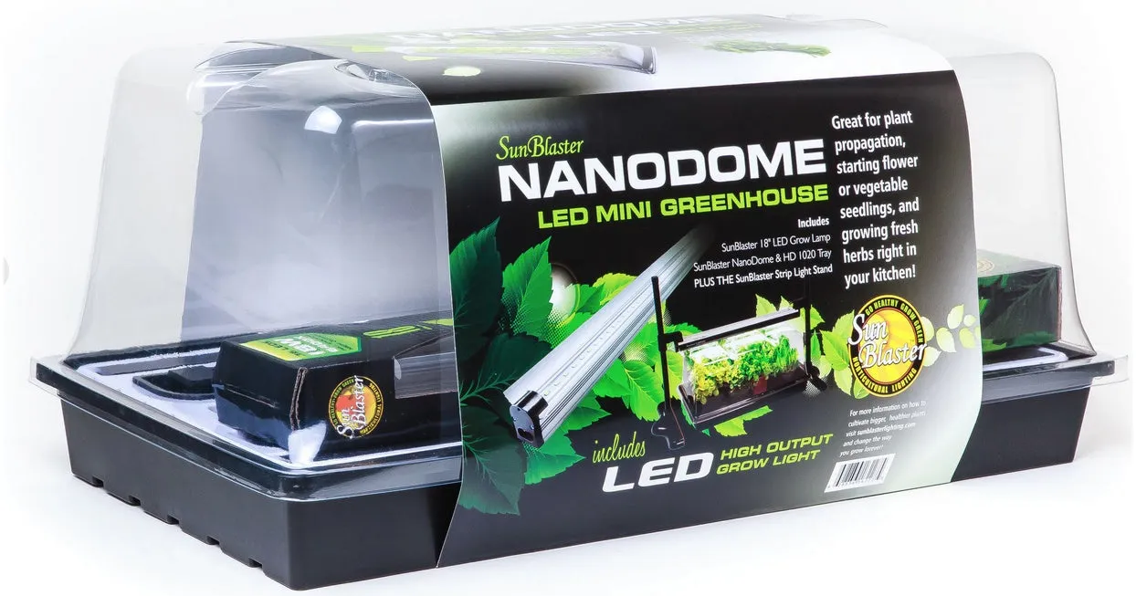SunBlaster Mini Greenhouse Kit w 18" LED with stand