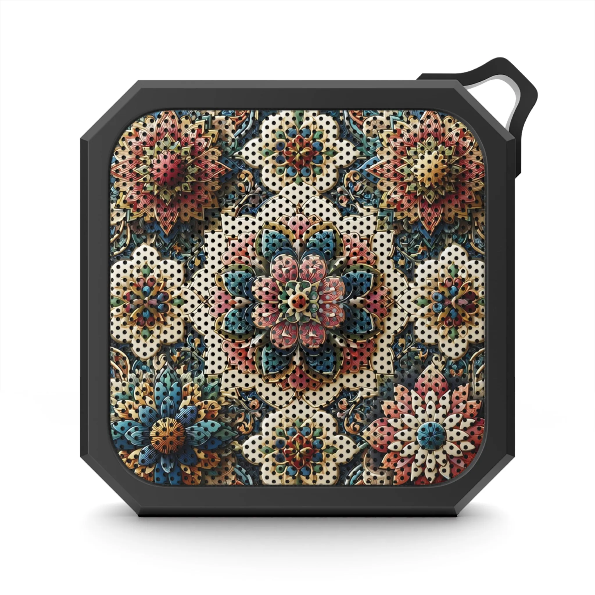 Traditional tile art flowers themed Blackwater Outdoor Bluetooth Speaker