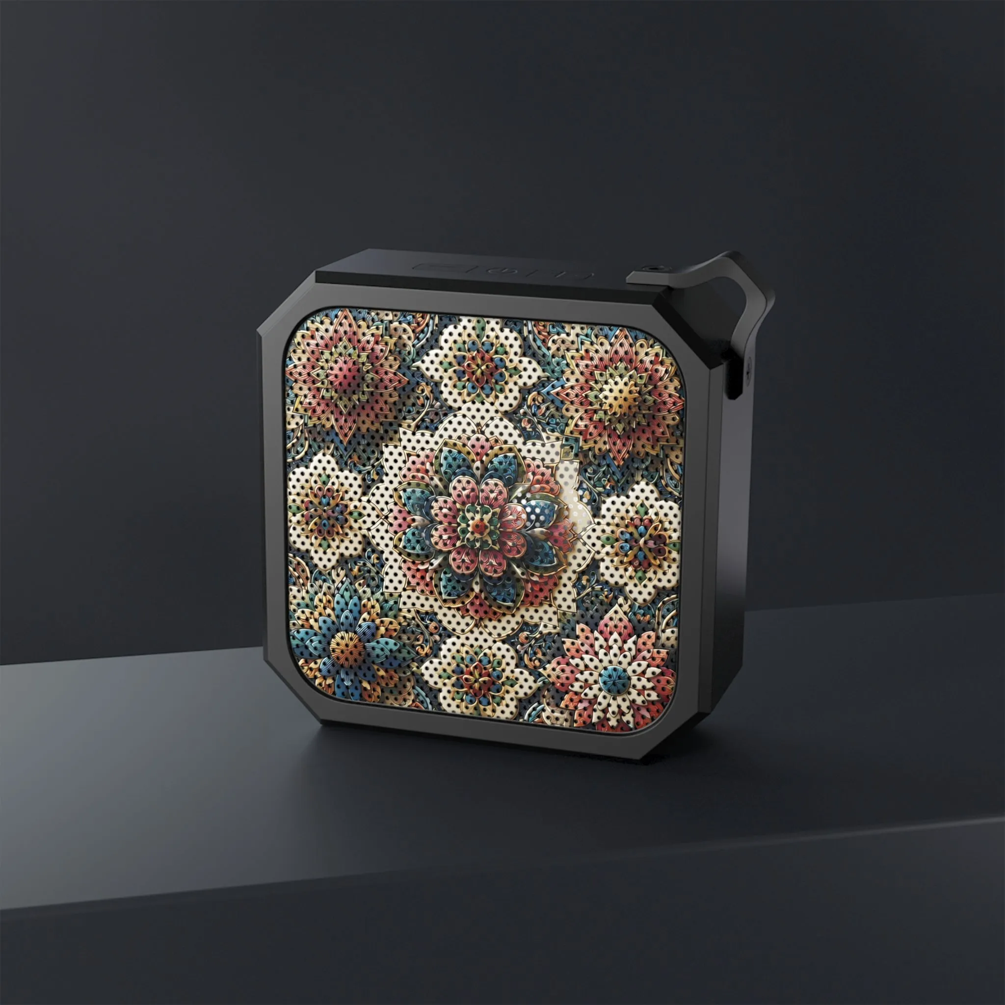 Traditional tile art flowers themed Blackwater Outdoor Bluetooth Speaker