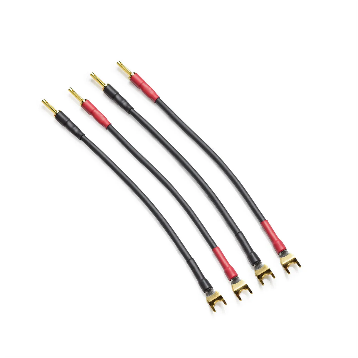 Transparent Basic Separate Biwire Adapter - Set of 4