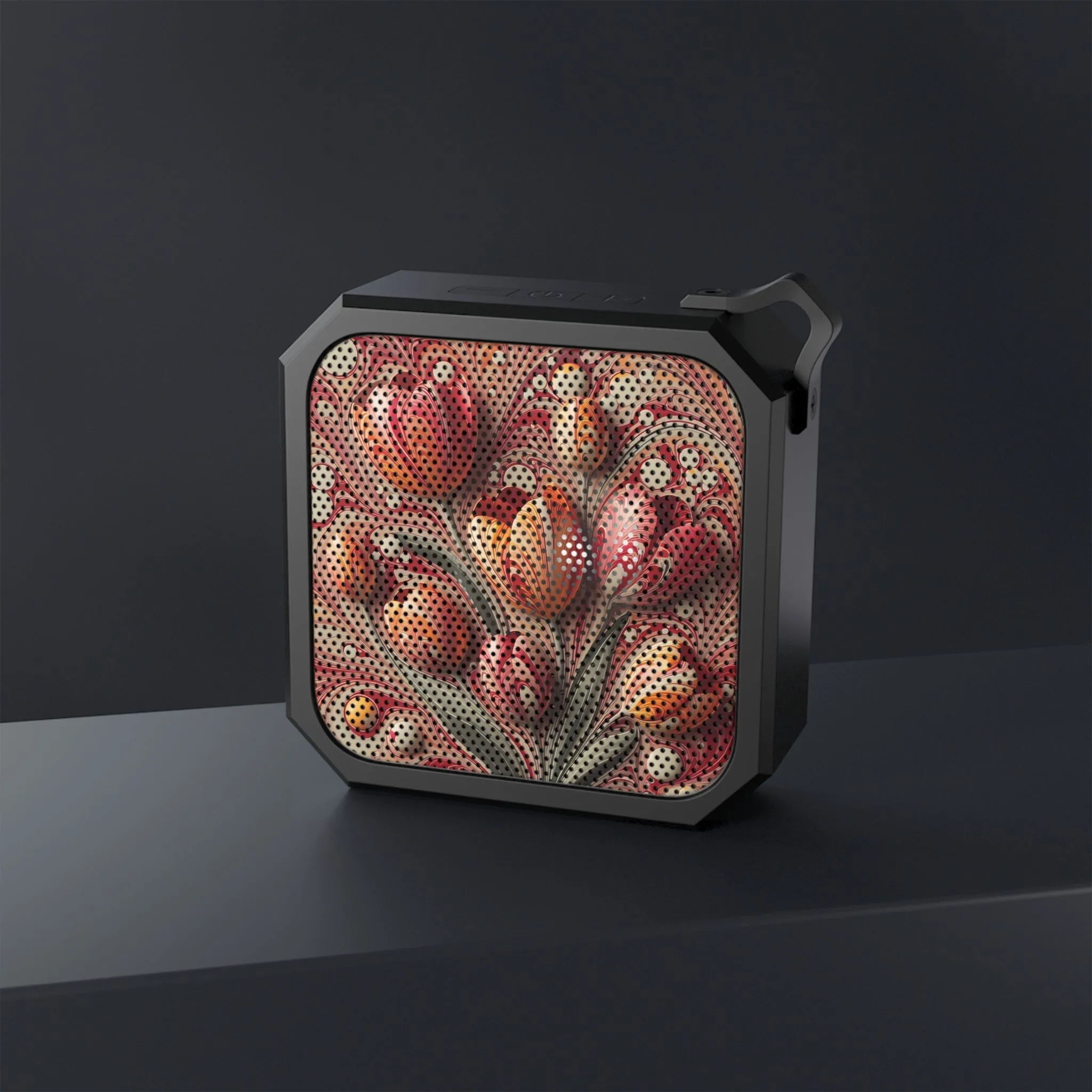 Tulip patterned marbling art Blackwater Outdoor Bluetooth Speaker