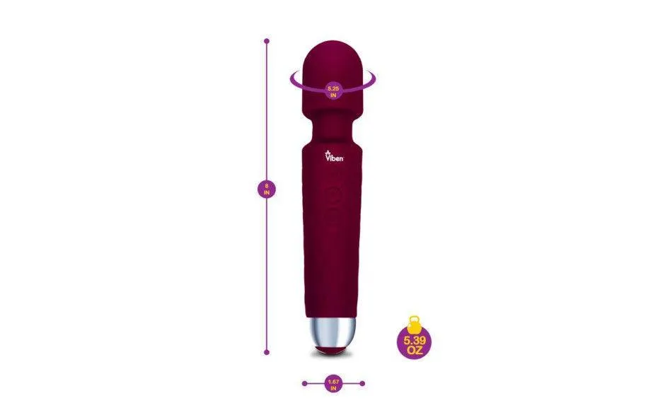 Viben Tempest Rechargeable Wand Massager Ruby