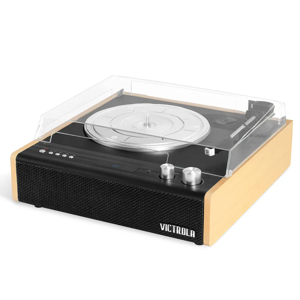 Victrola Eastwood Turntable   Entertainment Stand Bundle - Black