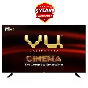 Vu Cinema 108 cm (43 inch) Ultra HD (4K) LED Smart WebOS TV 2024 Edition ( 43 CINEMA ) With 3 Years Warranty