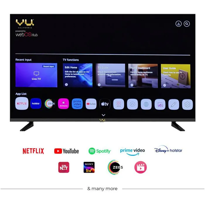 Vu Cinema 108 cm (43 inch) Ultra HD (4K) LED Smart WebOS TV 2024 Edition ( 43 CINEMA ) With 3 Years Warranty