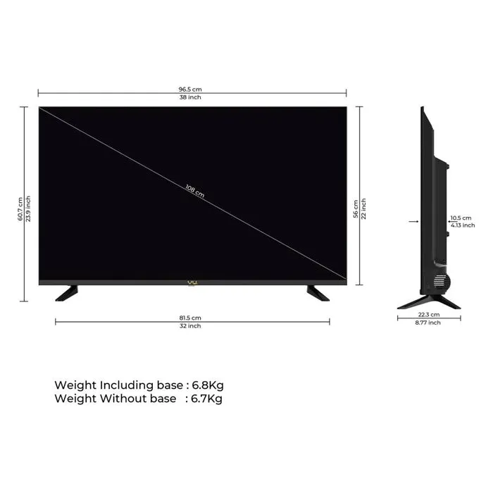 Vu Cinema 108 cm (43 inch) Ultra HD (4K) LED Smart WebOS TV 2024 Edition ( 43 CINEMA ) With 3 Years Warranty