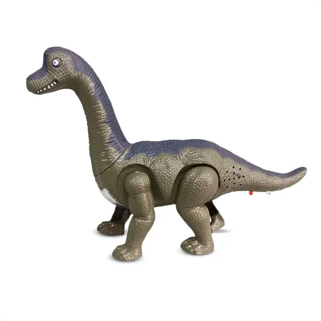 Walking Dinosaur Battery Toy with Lights & Music - Grey