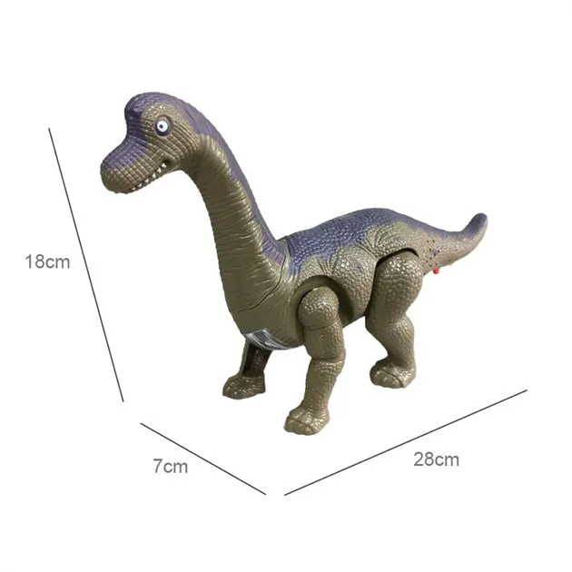 Walking Dinosaur Battery Toy with Lights & Music - Grey