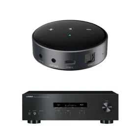 WiiM Mini AirPlay2 Wireless Audio Streamer and Yamaha R-S202 2-Channel Stereo Receiver