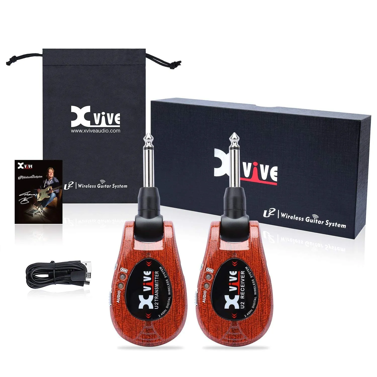 Xvive U2 Rechargeable 2.4GHZ Wireless Instrument Audio Transmitter