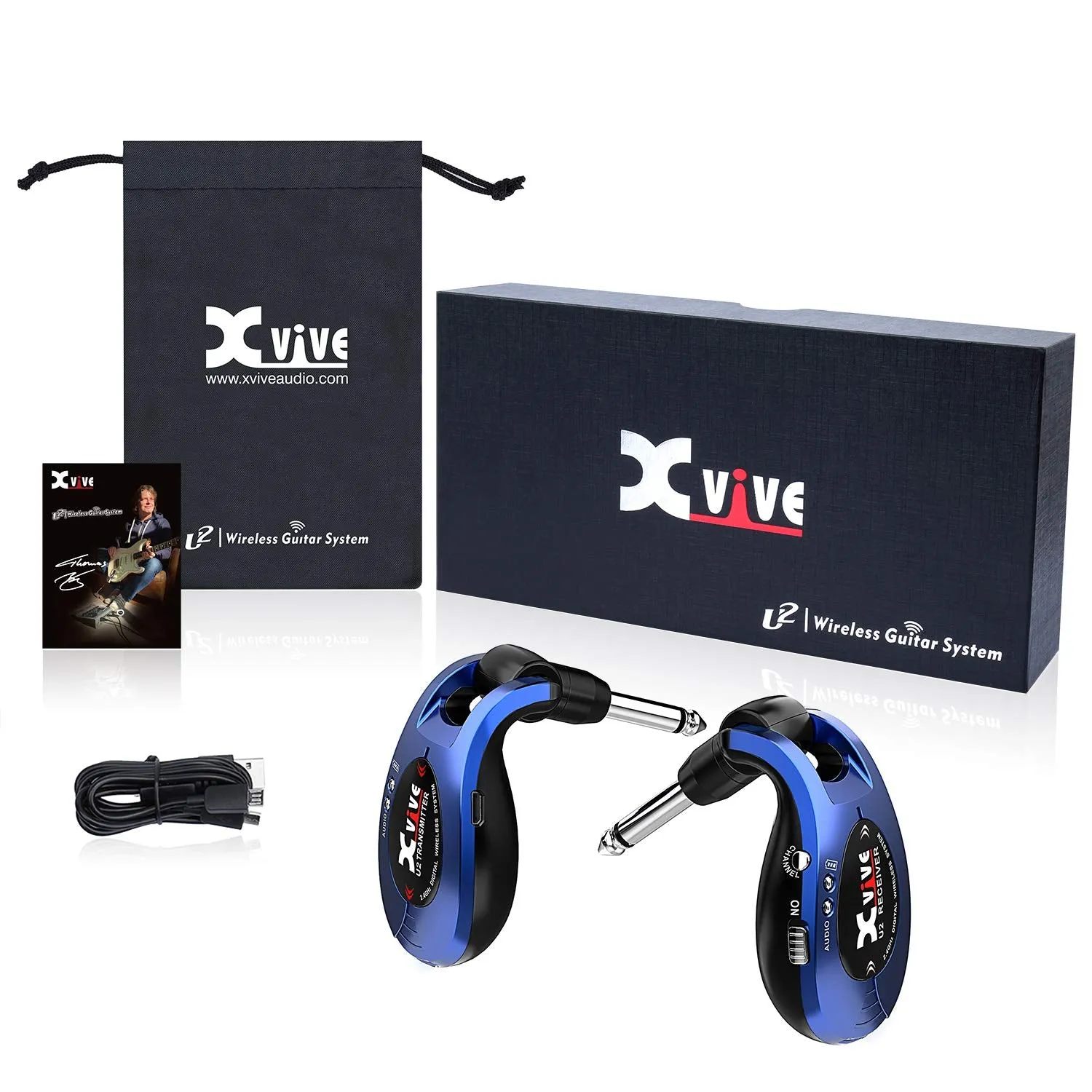 Xvive U2 Rechargeable 2.4GHZ Wireless Instrument Audio Transmitter