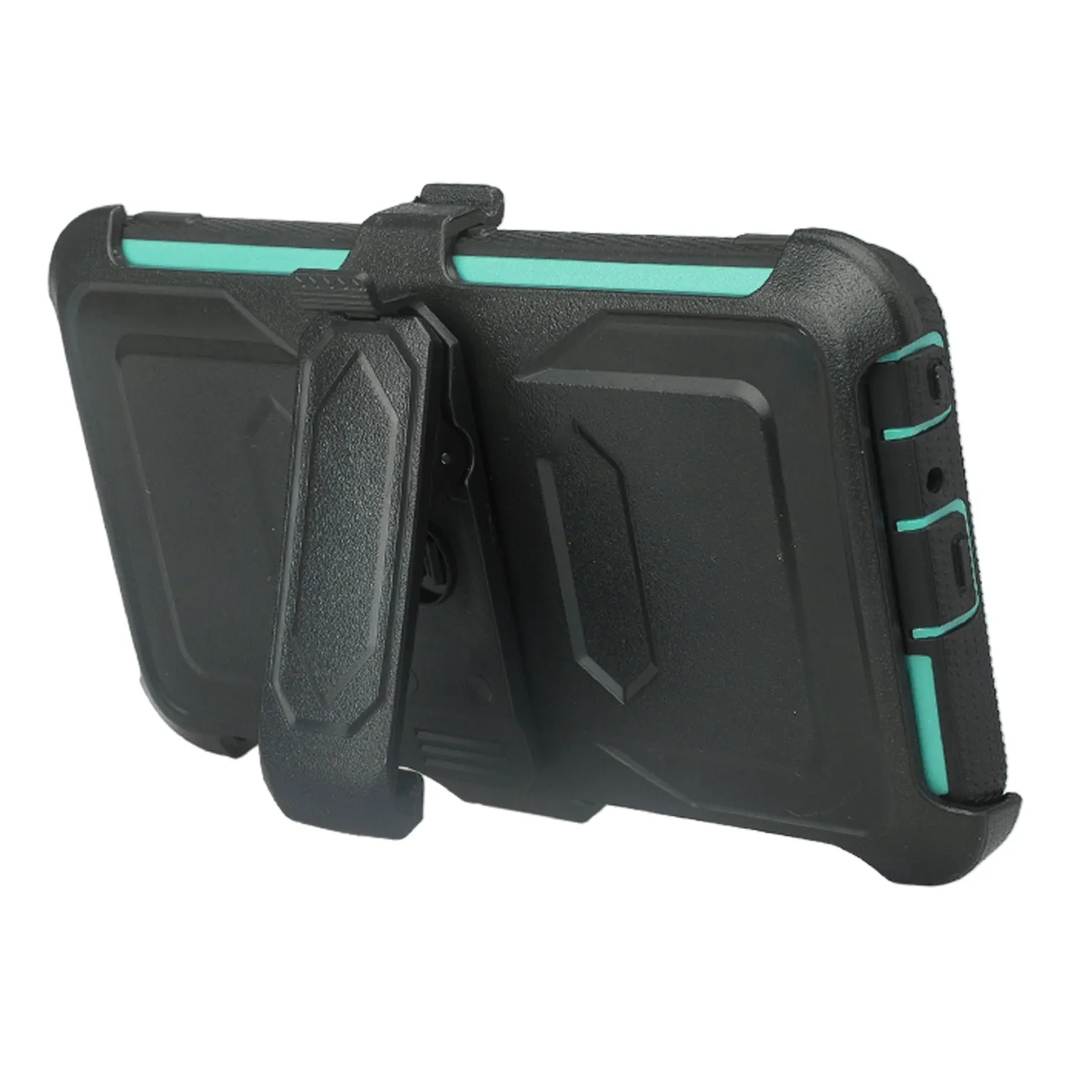 ZTE Sequoia Case, Blade Z Max, ZTE Z982 Case, Triple Protection 3-1 w/ Built in Screen Protector Heavy Duty Holster Shell Combo Case Cover - Teal