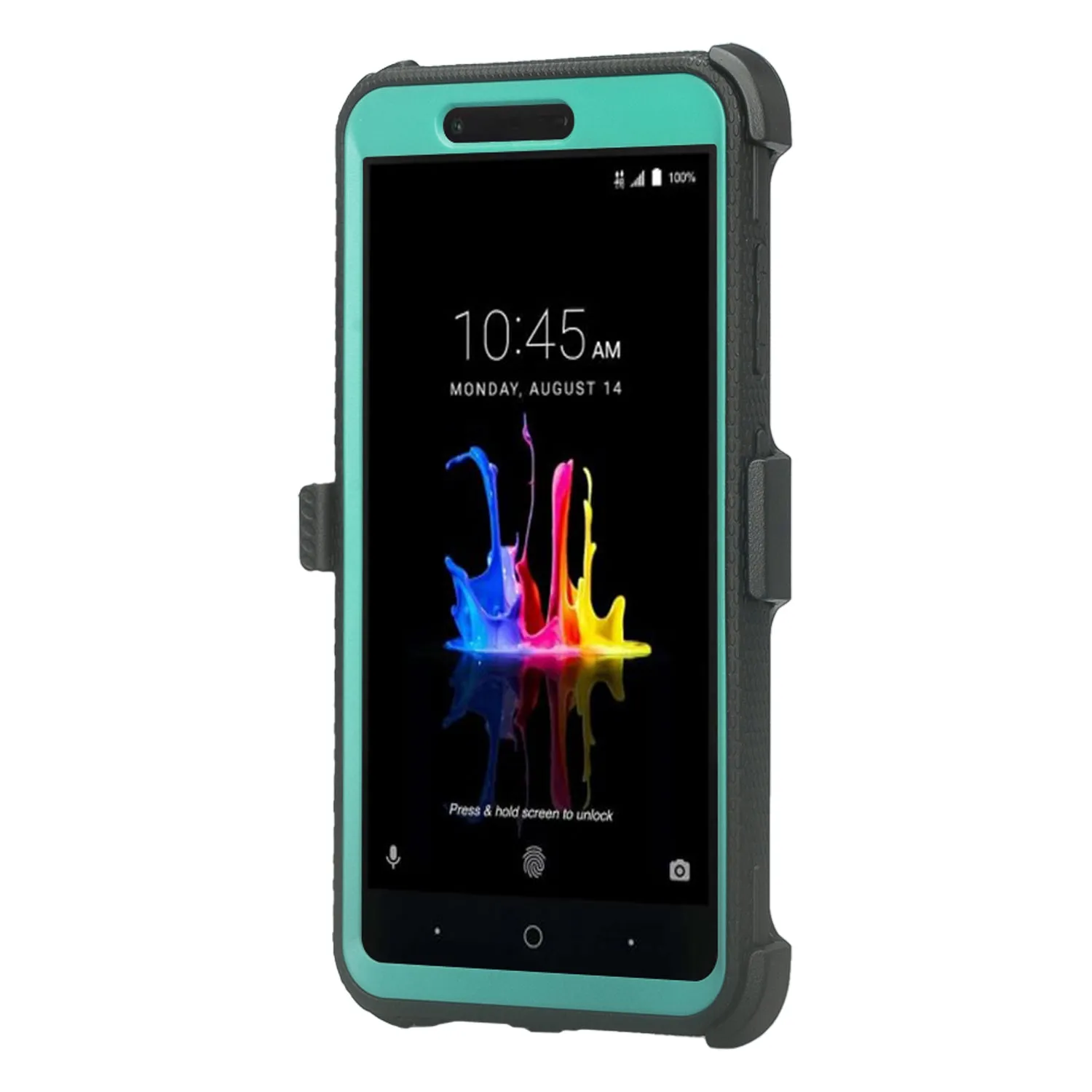 ZTE Sequoia Case, Blade Z Max, ZTE Z982 Case, Triple Protection 3-1 w/ Built in Screen Protector Heavy Duty Holster Shell Combo Case Cover - Teal
